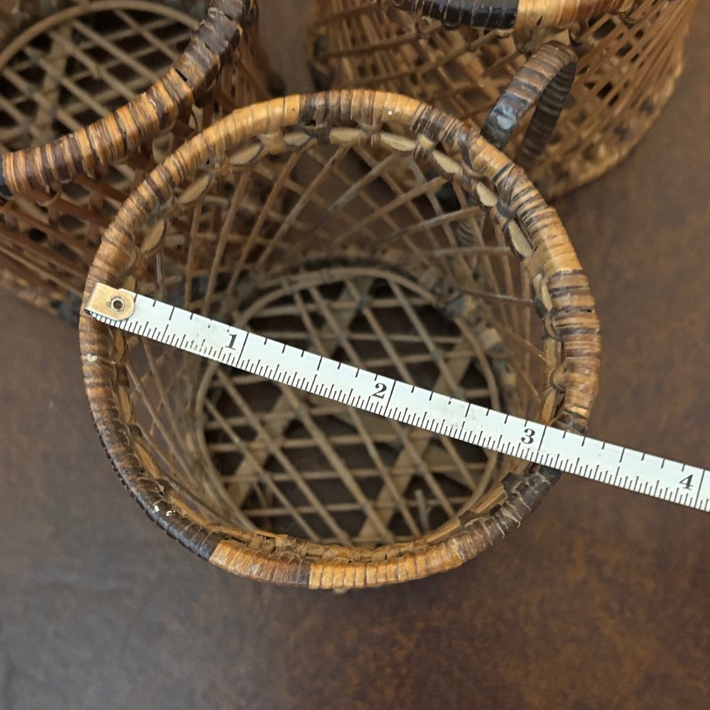 Vintage Rattan Wicker Brown cup glass holder - Picture 14 of 14
